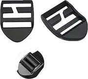 ArrErr 2 Pack Backpack Ladder Slider Buckle Replacement Metal 1 inch Laptop Backpack Straps Adjustable Lock Buckles Clips Adjuster Ladderlock for Camping Hiking Backpack Travel Backpack Assault Pack,