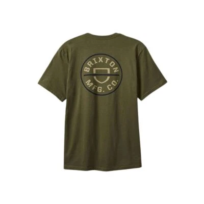 Brixton "Crest II" Short Sleeve Tee (Ivy Green/Sand/Navy) T-Shirt