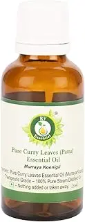 R V Essential ​Pure Curry Leaves (Patta) Essential Oil 15ml (0.507oz)- Murraya Koenigii (100% Pure and Natural Steam Distilled)