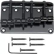 80mm 4 Strings Bass Bridge Tailpiece Adjustable with Screws for Bass Black 8 cm