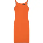 [Versace] Versace Scoop-neck Midi Dress 44 IT ORANGE