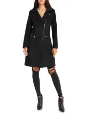 [Belle & Bloom] Last Chance Wool Blend Moto Coat