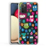 (Curious Owls)ShockProof TPU phone case cover(Clear)for Samsung Galaxy A02S