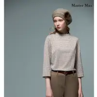 在飛比找momo購物網優惠-【Master Max】千鳥格微高領上衣(8127120)