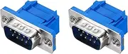 uxcell D-sub Connector DB9 IDC Crimp Connector Male Socket 9-pin 2-Row Male Serial Port Terminal Breakout for Mechanical Equipment CNC Computers Pack of 2