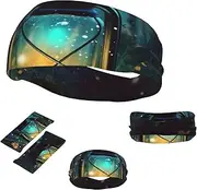 FJWSLCH Fireflies and Lantern Headbands for Women Men Non Slip Workout Sweatbands Adjustable Sports Hair Bands Elastic Head Bands Moisture Wicking Hairband for Running, Cycling, Yoga, Spa