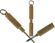 Cigar Piercer Punch Plug with Ejector with Key Ring Attachment Gold Color NEW