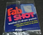 Vintage PROMO Fab 1 Shot Washer to Dryer Laundry Packet Colgate Palmolive NOS