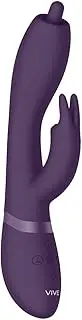 Vive Nilo Rechargeable Pinpoint Tip Rotating G-Spot Rabbit Vibrator, Purple
