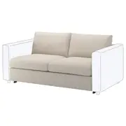 VIMLE 2-seat sofa-bed section, Gunnared beige