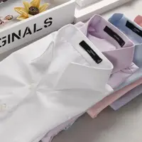 在飛比找ETMall東森購物網優惠-短袖白襯衫修身大碼工作服職業裝