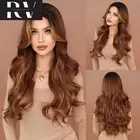 Women's Long Loose Wavy Light Brown Wig Daily Party Blonde Looking Wavy Wigs