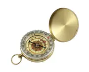 Luminous Camping Compass Copper Glow in the Dark Survival Gear Outdoor Tool Pocket Watch Compass for Hiking Climbing Travel - G50