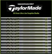 8 SENIOR FLEX TaylorMade GRAPHITE IRON SHAFTS .370 4-PW+SW 55g High Launch Set