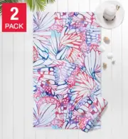 Harbor Bay Oversized Cotton Beach Towels Wings Butterfly 40" x 72" - 2 Pack