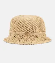 [Valentino] Valentino Crochet cloche hat S/M brown