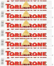 7 TOBLERONE WHITE Chocolate Bars with Honey & Almond Nougat 100g 3.5oz