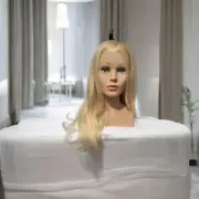 24" training mannequin head with 100% real human hair cosmetology practice