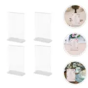 4 Pcs Display Rack Sign Holder Holders Table Menu Stand