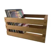 Vinyl Records Wooden Box/Storage Box, Nature, for LP ´ S