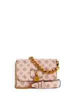 GUESS Shell Logo Centre Stage Crossbody Bag in Pink
