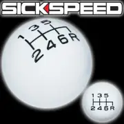 WHITE/BLACK VINTAGE SHIFT KNOB FOR 6 SPEED SHORT THROW SHIFTER SELECTOR 10X1.5 (for: Honda)