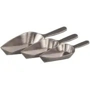 3pc Avanti Aluminium Measuring Scoops Pouring/Scooping Kitchen Utensil Silver