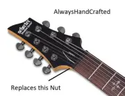 AlwaysHandCrafted Slotted Real BONE NUT handmade for SCHECTER 7 String Guitar