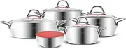 Karaca Emirgan XL 10 Piece Storage Coated Steel Induction Base Cookware Set
