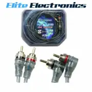 MAXCOR MX555 5.5M 2 MALE TO 2 MALE RIGHT ANGLE RCA INTERCONNECT AUDIO SIGNAL
