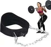 Weighted Pull up Belt | Bodybuilding Weight Belt with Chain for Pull up - Weightlifting Back Support Strap Heavy Duty Training Equipment for Squat Workout Sports