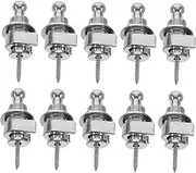 SECFOU 10pcs Guitar Strap Buckle Strap Locks Guitar Bass Strap Locks Guitar Straps Acoustic Guitar Strap Locks Button Fixator Tool Guitar Strap Lock Retainer Guitar Strap Buttons