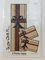 A Pretty Table Runner Placements Quilt As You Go Pattern #214 Suzn Quilts Gift