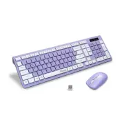 RECCAZR Wireless Keyboard and Mouse Combo, 12 Multimedia and Shortcut Keys, 3...