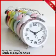Twin Bell Alarm Clock Loud Clocks Silent Vintage Retro Battery Bedside Analogue