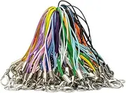 [SUIOPPYUW] 100 Pieces Lobster Clasp Mobile Lanyard Lariat Cord Hook Hanger Nylon Chain DIY Crafts Jewelry Making Accessories