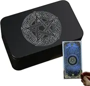 Mihauuke Tarot Deck Holder - Iron Case Holder for Card Deck Storage | Portable Tarot Organizer Storage Case Holder for Board Game Cards