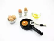 Dollhouse Miniatures Food Breakfast Pancake Preparation Set Kitchen Supply 16215
