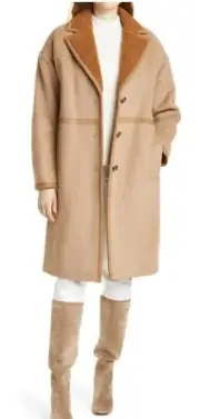 Ted Baker Oversized Wool Cocoon Coat Size 0