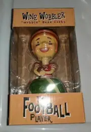 NEW Breweria Football Player Bobble Head Wine Wobbler Stopper Cork WOBBLE RARE