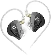 Yinyoo KZ EDXS in-Ear Headphones with 10mm High Performance Dynamic Unit, Lightweight and Comfortable KZ HiFi IEM Headphones with Detachable Cable for Music, Sports, Game (Black, No Microphone)