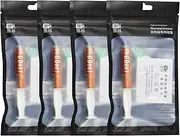 GD007, 4 Pieces of Net Weight 7 Grams Syringe with Bag Packaging Gray Thermal Conductive Grease Paste Heat Sink Compound Silicone Plaster BB7