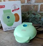 NEW! Dash Mini Easter Egg (Mint) Waffle Maker 4" Non Stick 350 Watts