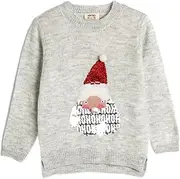 [Koton] Girls's Santa Claus Printed Sweater Long Sleeve Pullover