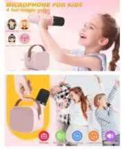 Mini Karaoke Machine Portable Bluetooth Speaker with Wireless Microphone Karaoke