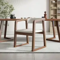 在飛比找樂天市場購物網優惠-新中式輕奢茶椅實木餐椅茶台椅子餐椅實木椅子靠背扶手椅泡茶椅子