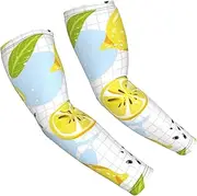 [FSCEV] Fruits Lemon Sun Protection Arm Sleeves Outdoor Essentials Cooling Compression Golf Hiking Cycling