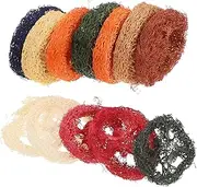VILLFUL Natural Loofah Toys for Rabbits Guinea Pigs 12 Pack Chewing Toys for Pet Health Random