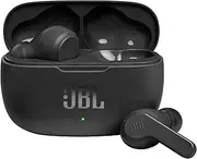 JBL Wave 200TWS, JBL Deep Bass Sound, 20 Hours of Combined Playback, Either Ear, or Both, Calls and Voice Assistant with Touch Control, Comfort-fit, Black