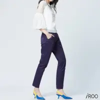 在飛比找momo購物網優惠-【iROO】基本窄管褲女人牛仔長褲